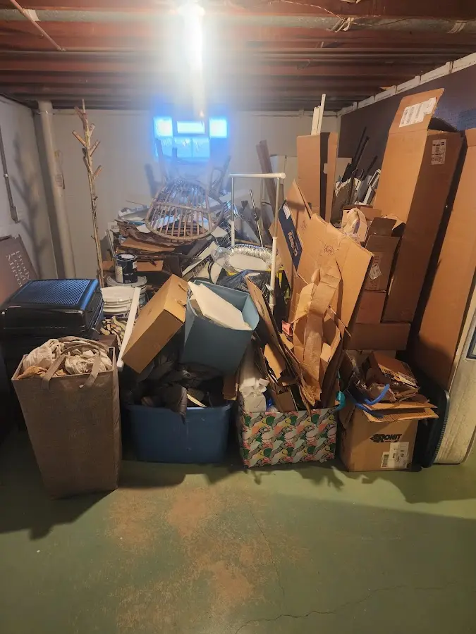 Roll-off dumpster container at job site for Concrete Dumpster Rental in New Providence